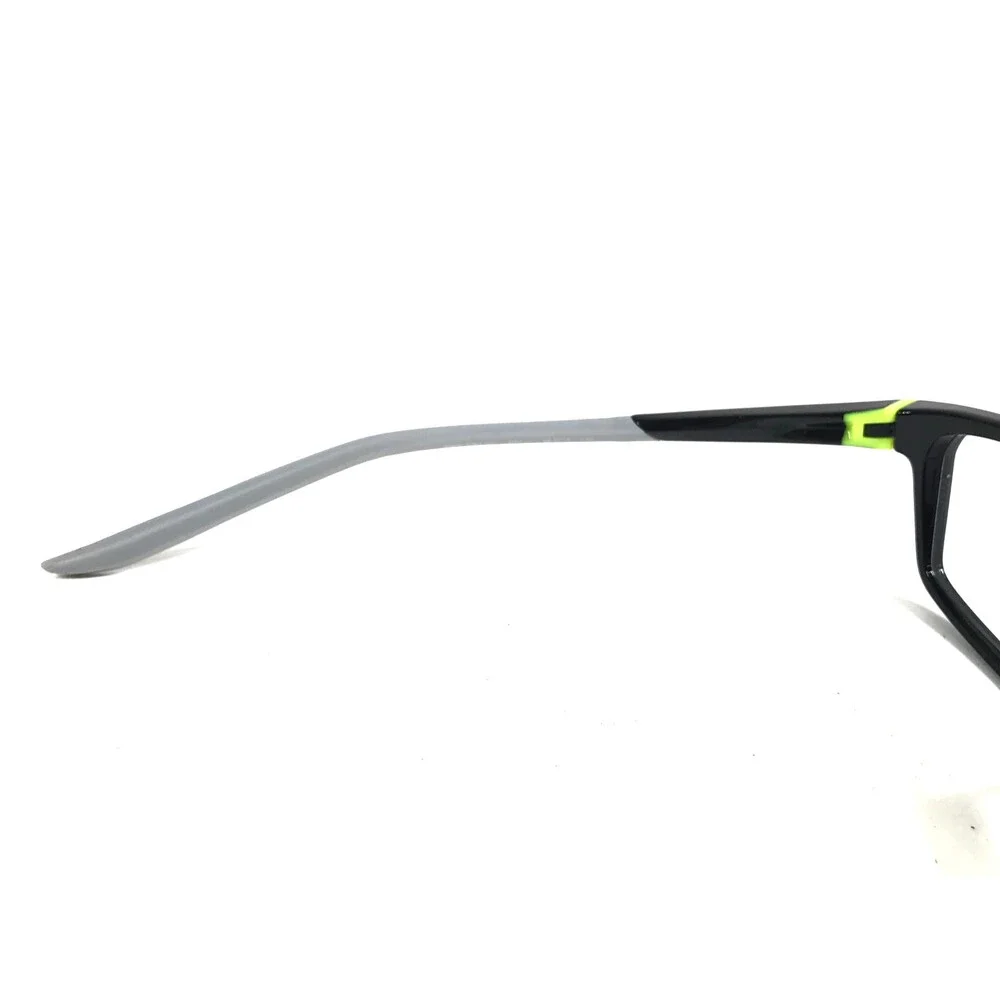 Nike Eyeglasses Frames 7083 UF 001 Black Gray Rectangle Full Rim 56-13-140